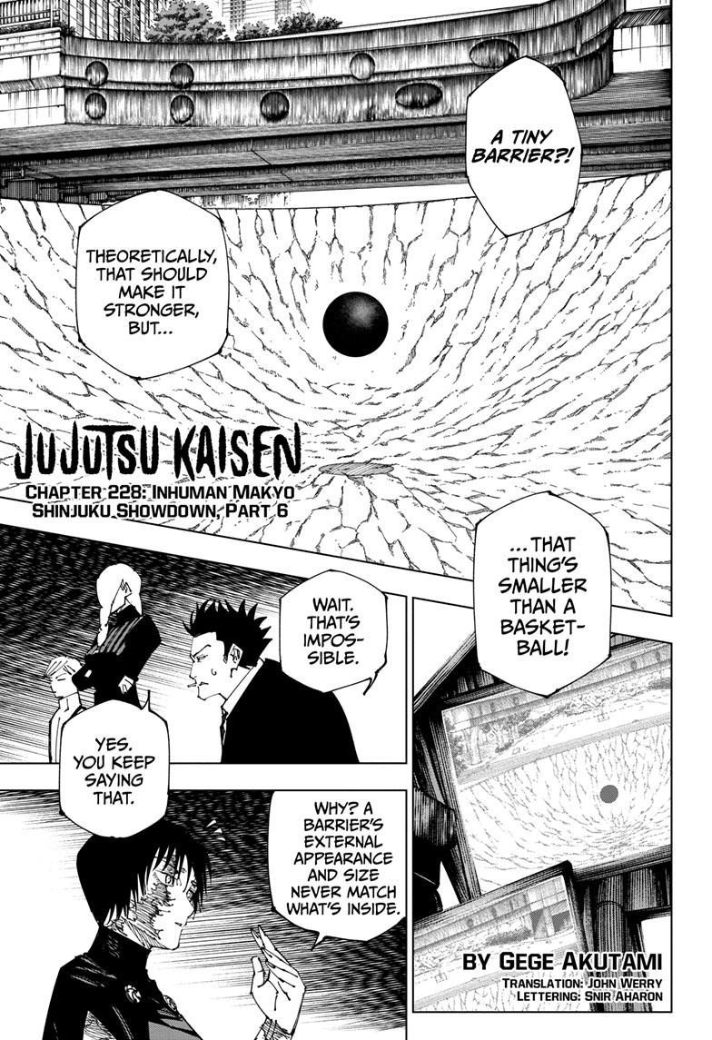 Jujutsu Kaisen, Chapter 228 image 01