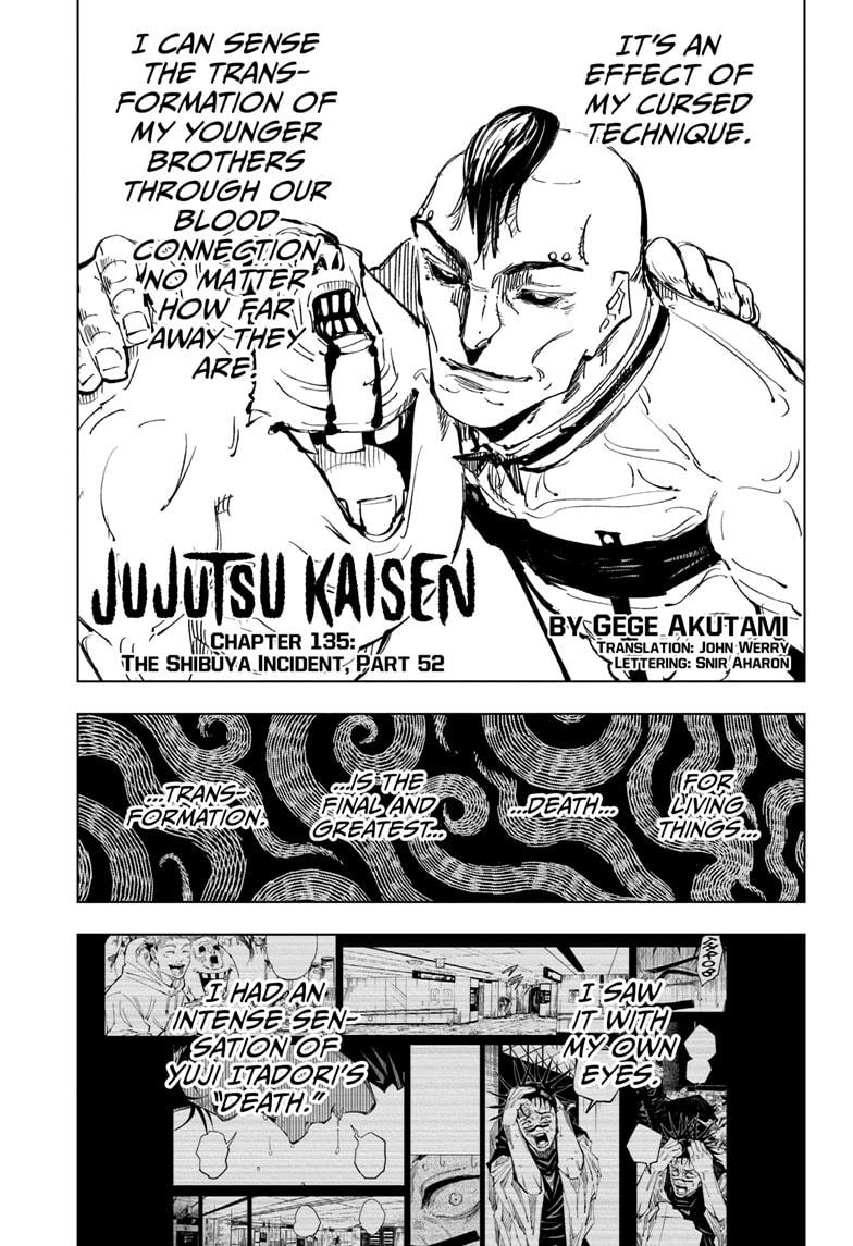 Jujutsu Kaisen, Chapter 135 image 001