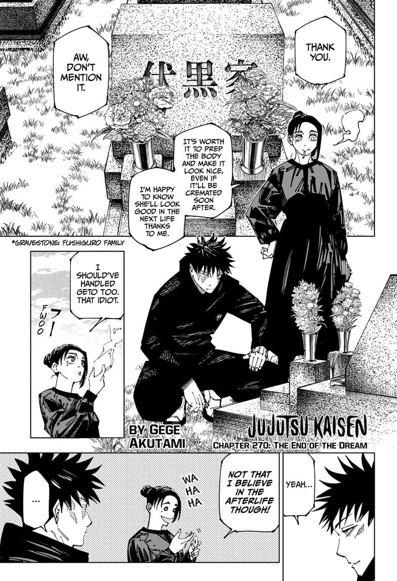 Jujutsu Kaisen Manga Chapter 270 image 01